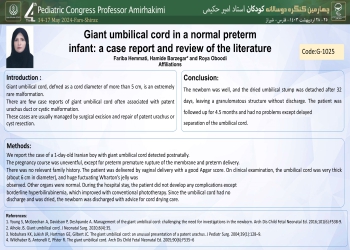 Giant umbilical cord in a normal preterm infant: a case report and review of the literature